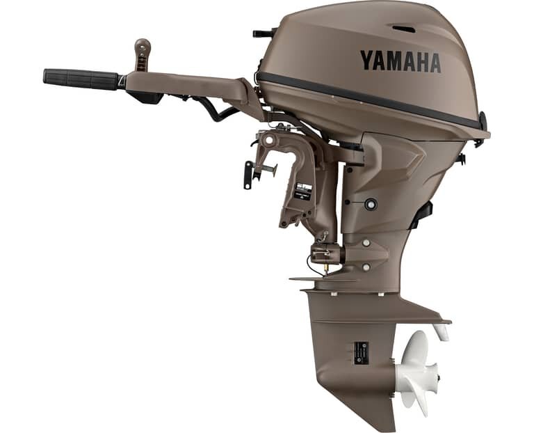 2025 Yamaha F25 Portable Matte Brown - Short Shaft, Electric Start, Power Tilt *Tiller*