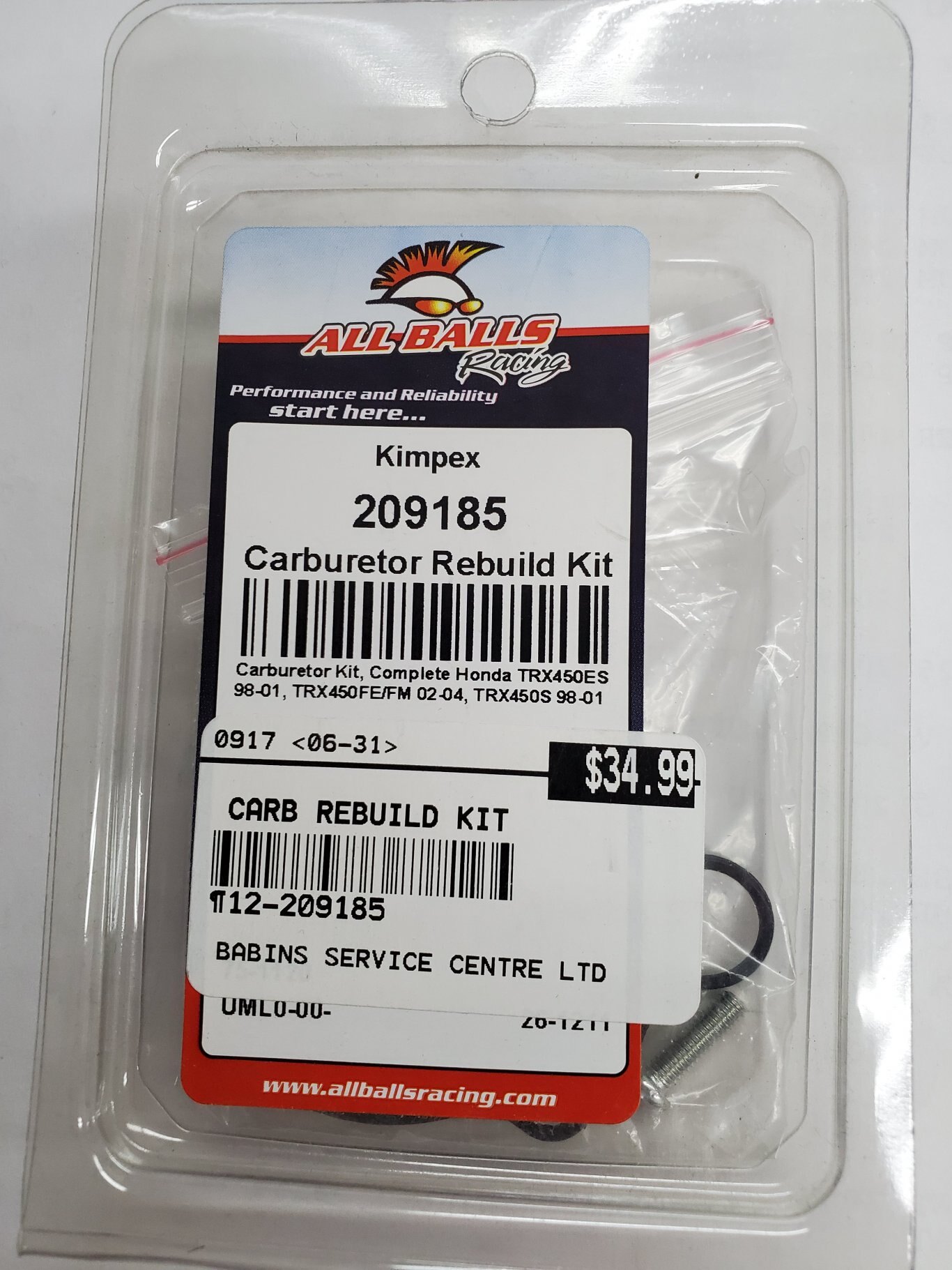 CARBURETOR REBUILD KIT