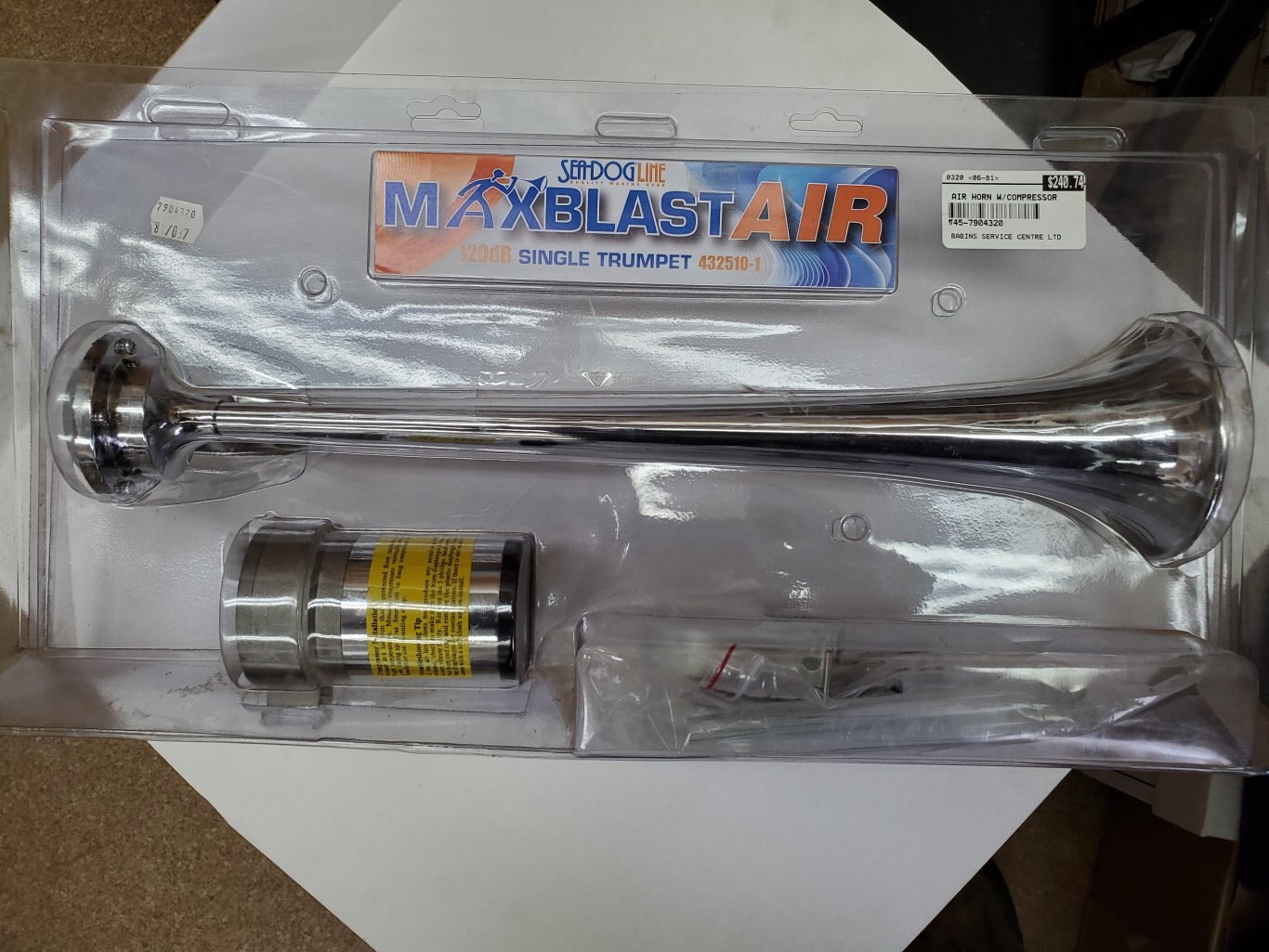 MAXBLAST AIR HORN W/COMPRESSOR