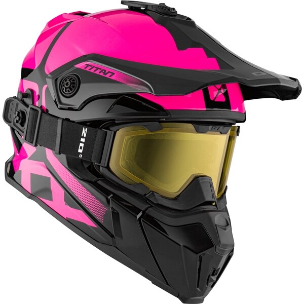 CKX Titan Original Backcountry Helmet, Winter Polar Included 210Â° Goggles S Pink