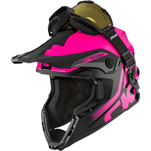 CKX Titan Original Backcountry Helmet, Winter Polar Included 210Â° Goggles S Pink