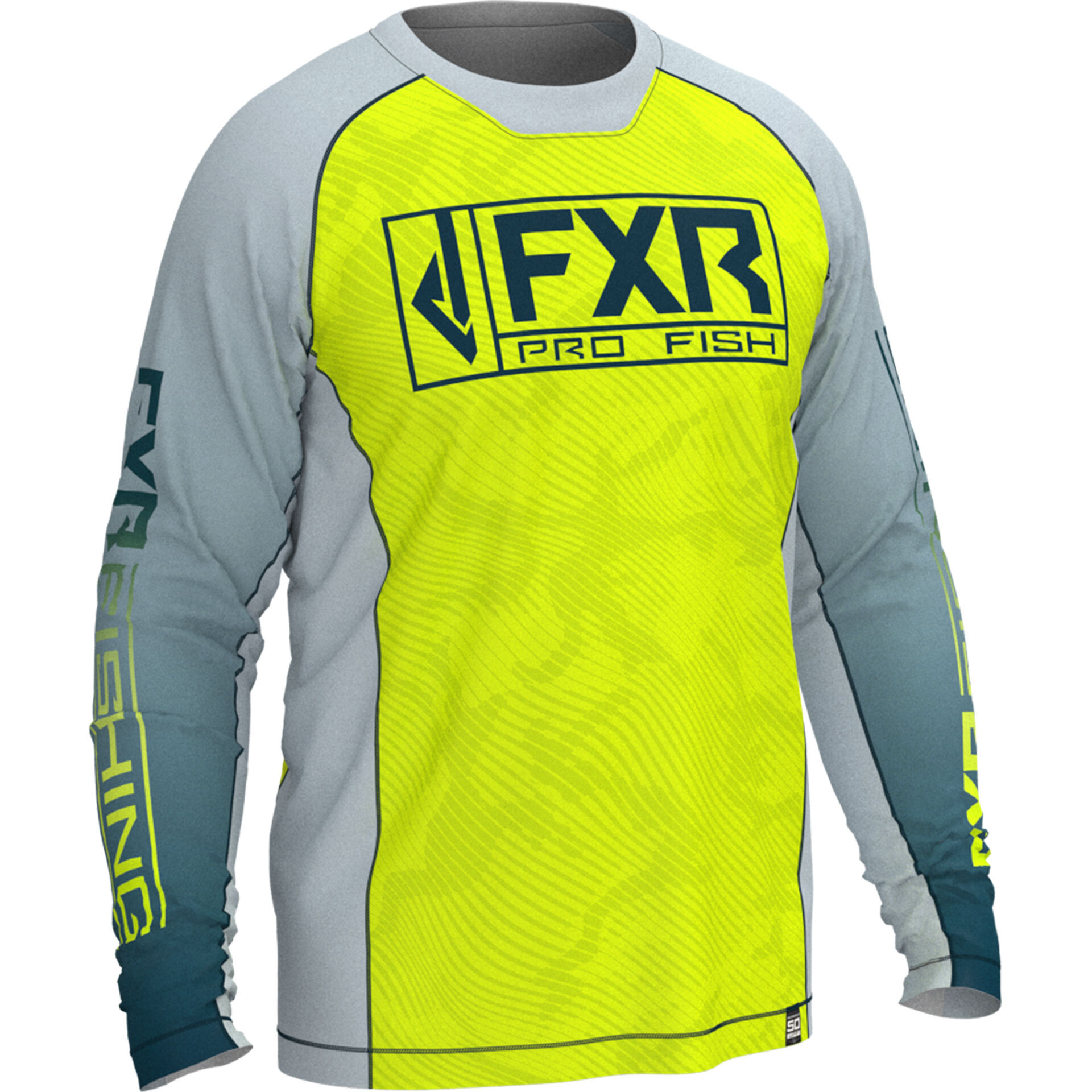 FXR® Derby UPF Long Sleeve T Shirt L yellow/grey