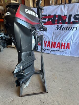 2000 Evinrude 50hp E Tech, 20 Shaft, Electric Start, Tiller Handle 329 Hours