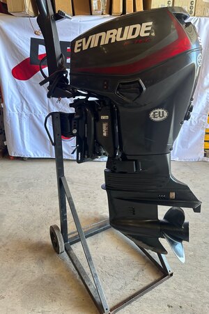2000 Evinrude 50hp E Tech, 20 Shaft, Electric Start, Tiller Handle 329 Hours