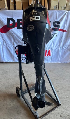 2000 Evinrude 50hp E Tech, 20 Shaft, Electric Start, Tiller Handle 329 Hours
