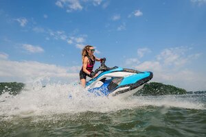 2026 Yamaha JetBlaster DLX 3 UP Azure Blue/White