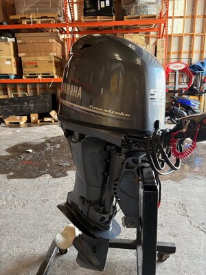 2025 Yamaha F50B 20 Long Shaft, Electric Start, Power Trim/Tilt, Tiller Handle 373 Hours
