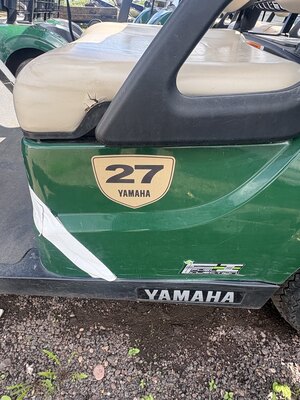 2021 Yamaha Drive 2 Fuel Injected EFI Gas Golf Cart #27 Broken Plastic