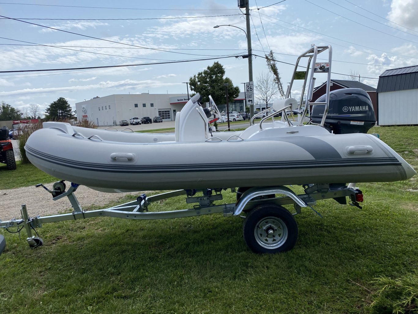 NEW 14' 390 Fiberglass RIB with NEW Yamaha 40HP Outboard + NEW Trailer