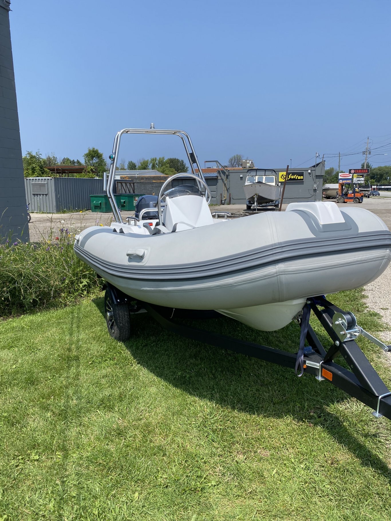 12' 360 Fiberglass RIB with New Trailer and New Yamaha 20HP