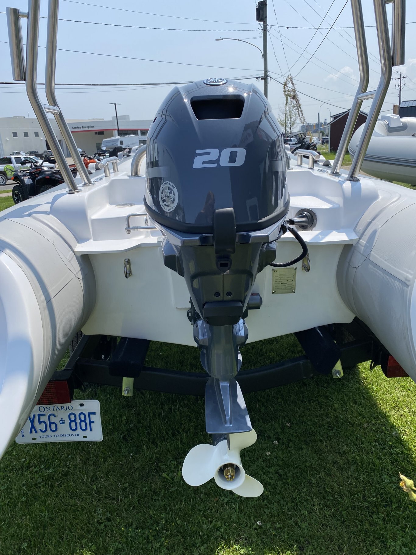 12' 360 Fiberglass RIB with New Trailer and New Yamaha 20HP