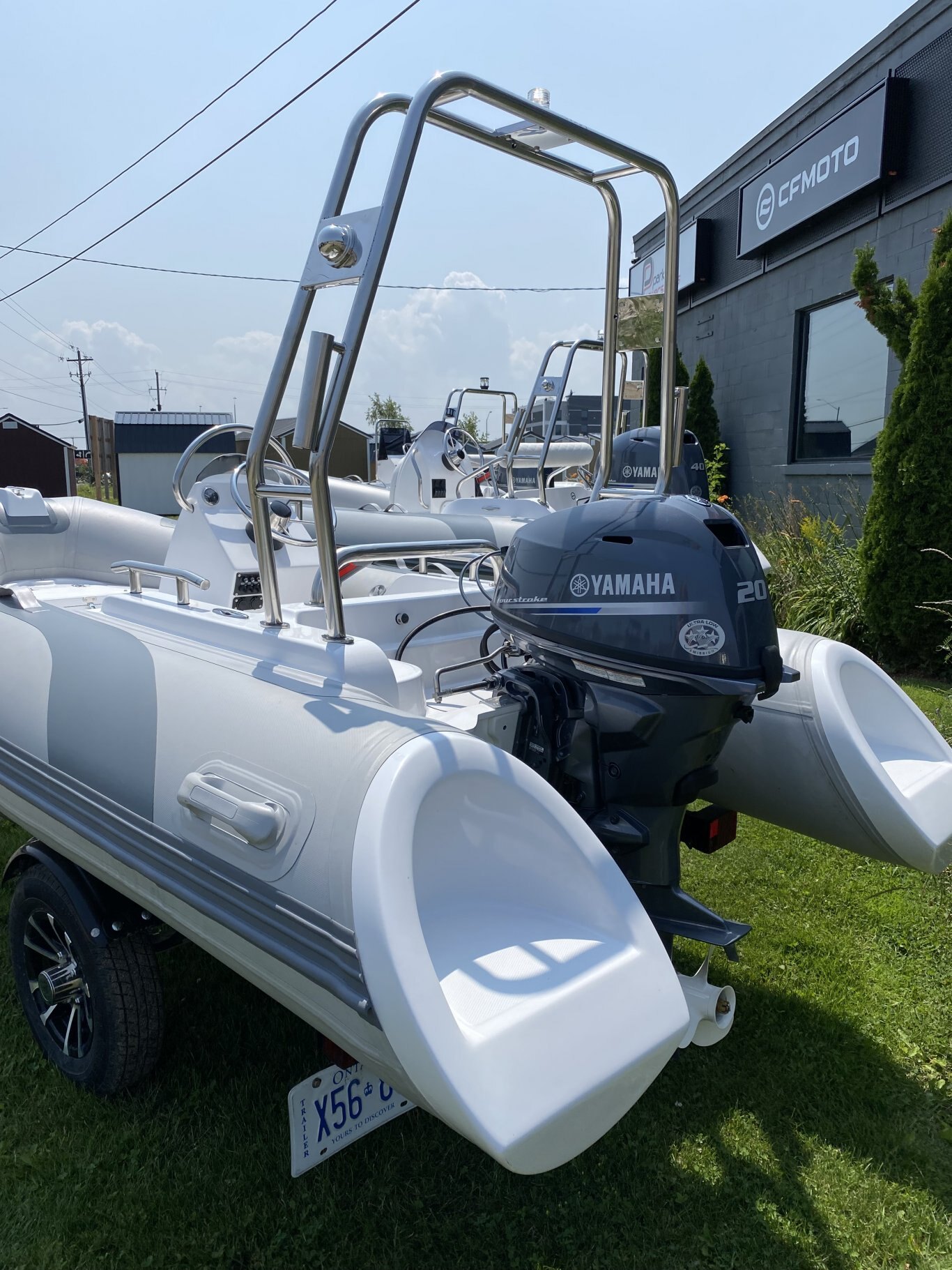 12' 360 Fiberglass RIB with New Trailer and New Yamaha 20HP