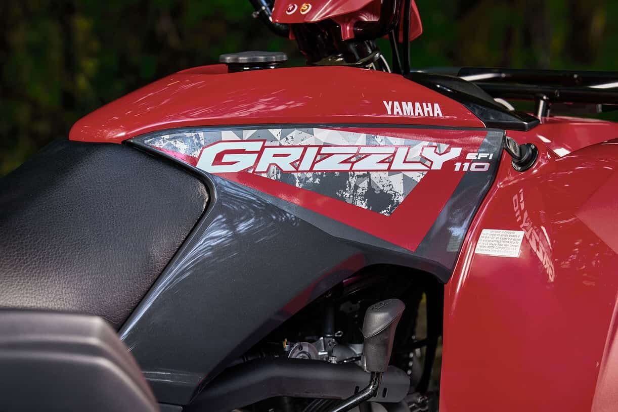 2025 Yamaha Grizzly 110 Grey Metallic/Red