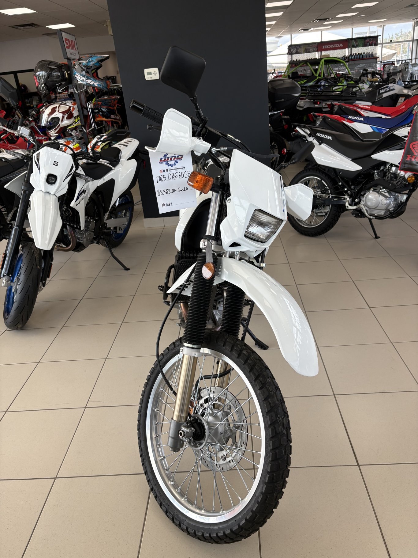 2025 Suzuki DR650SE Solid Special White No. 2