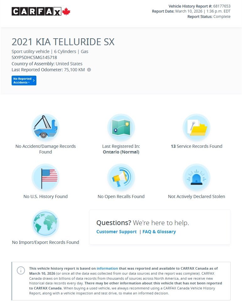 2021 KIA TELLURIDE SX / $321.80 BIWEEKLY INCLUDING TAX / 2ND ROW CAPTAIN CHAIRS / 7 PASSENGER / HEADS UP DISPLAY