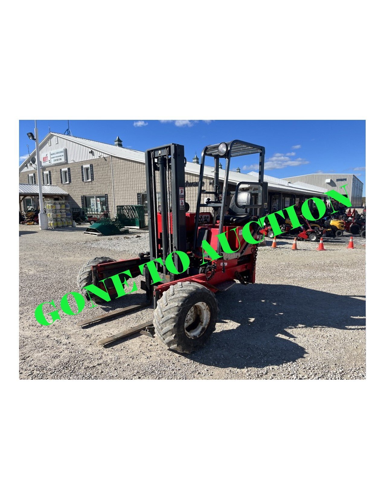 2000 MOFFET M5000 PIGGY BACK FORKLIFT GONE TO 6&6 AUCTION