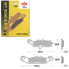 SBS ATV/UTV SINTER BRAKE PAD (6240798108)