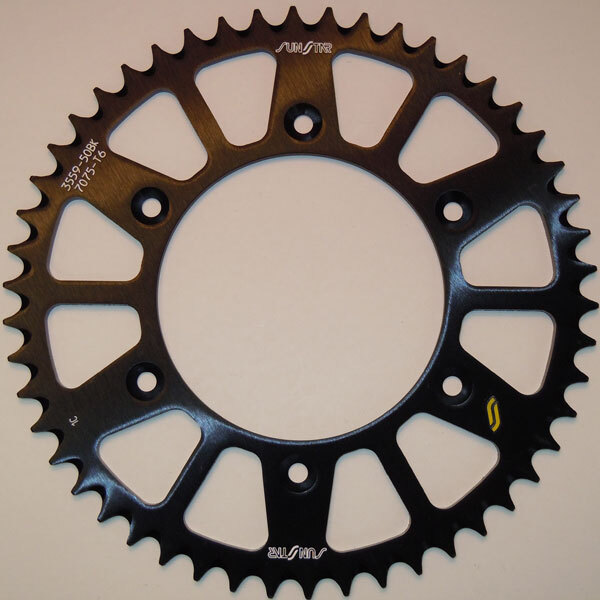 SUNSTAR WORKS TRIPLESTAR ALUMINUM REAR SPROCKET (5 355953BK)