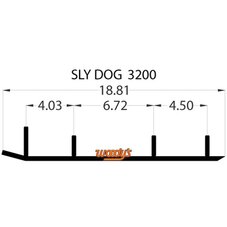 WOODY'S FLAT-TOP EXTENDER TRAIL III 4 CARBIDE RUNNER (ESL3-3200)