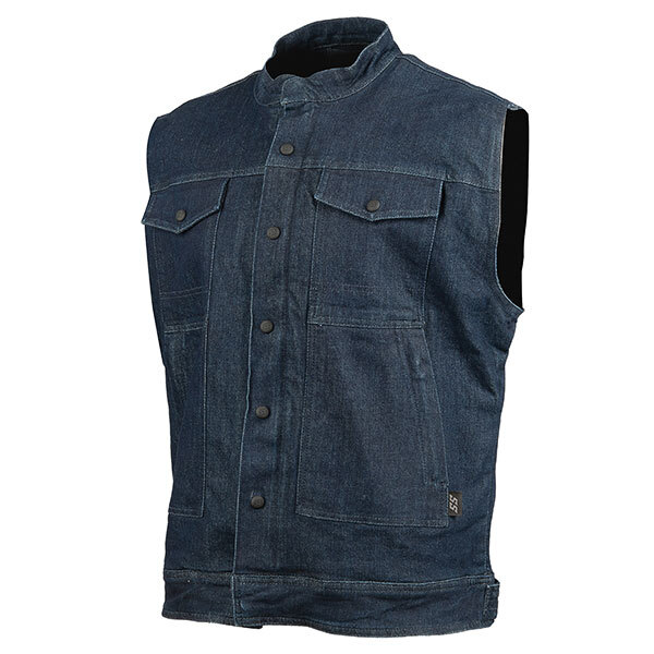 Speed and Strength Men's Soul Shaker Denim Motorcycle Vest