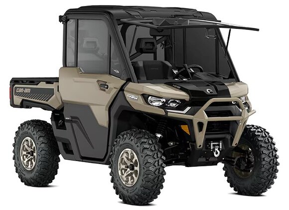 Can Am Defender Limited 2025, couleur tan désert et noir furtif