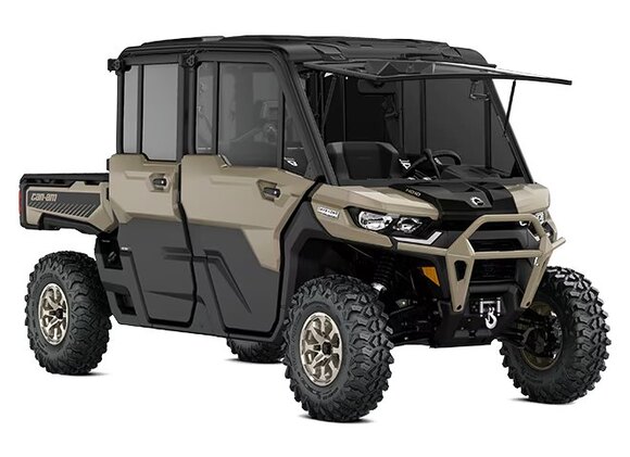 Can Am Defender MAX Limited 2025, couleur tan désert et noir furtif