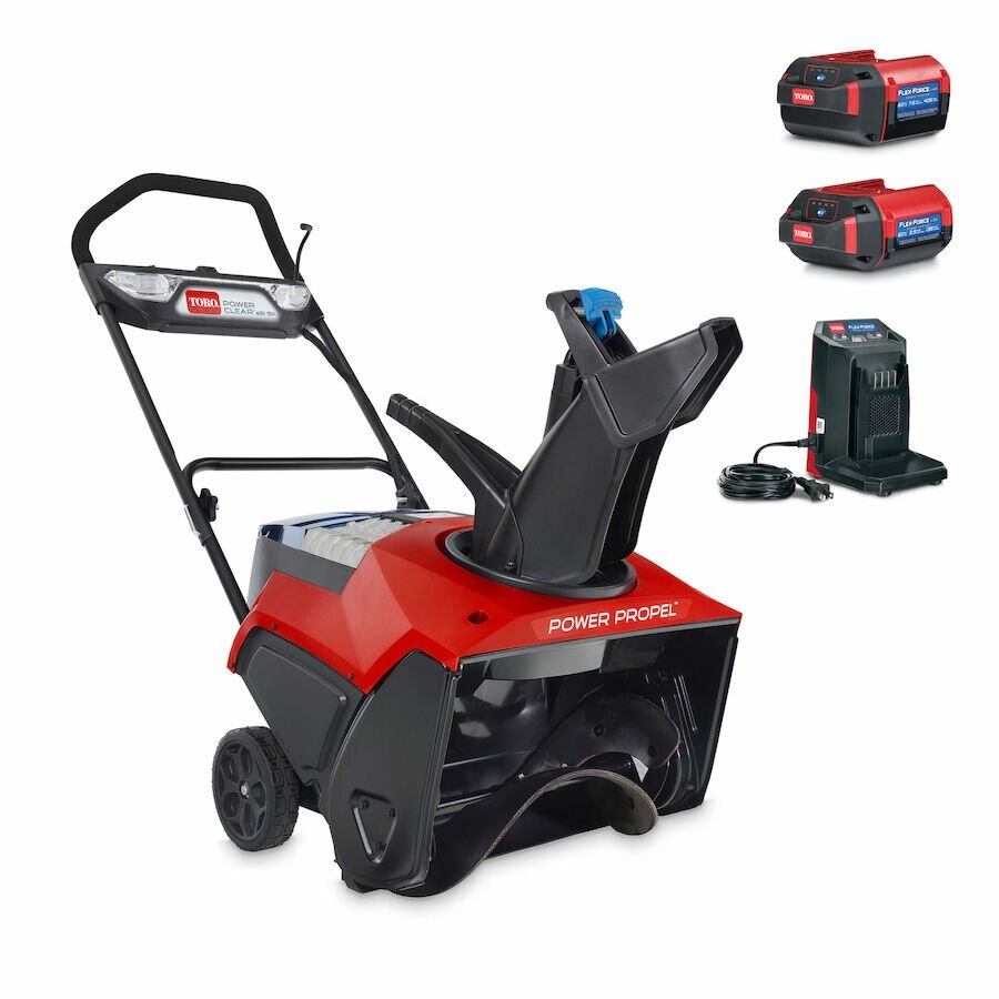 Toro 21 in. (53 cm) 60V MAX* (7.5Ah + 2.5Ah) Electric Battery Power Clear® Self Propel Snow Blower