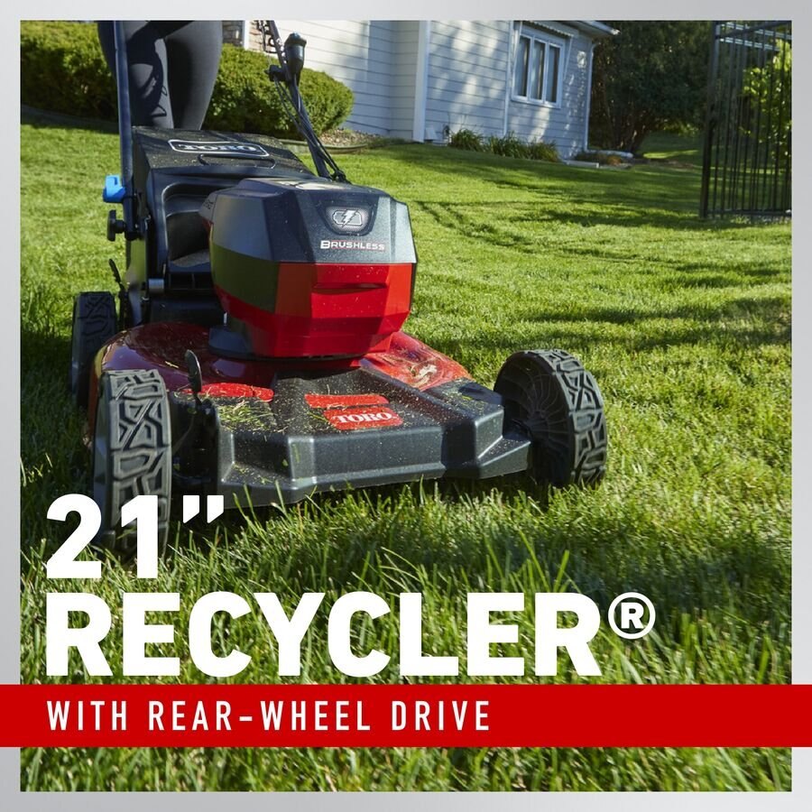 Toro 60V Max* 21 in. (53 cm) Recycler® Self Propel w/SmartStow® Lawn Mower with 6.0Ah Battery