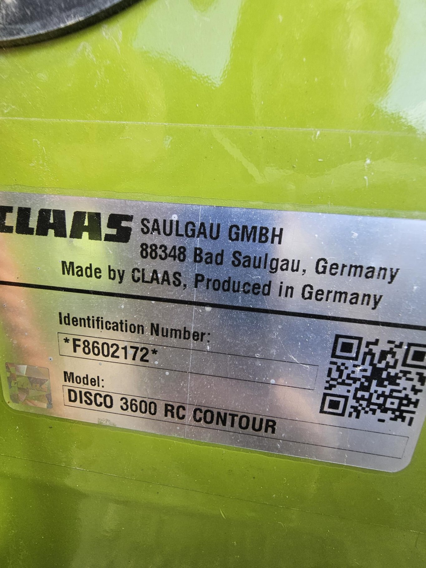 2023 Claas Disco 3600RC Contour