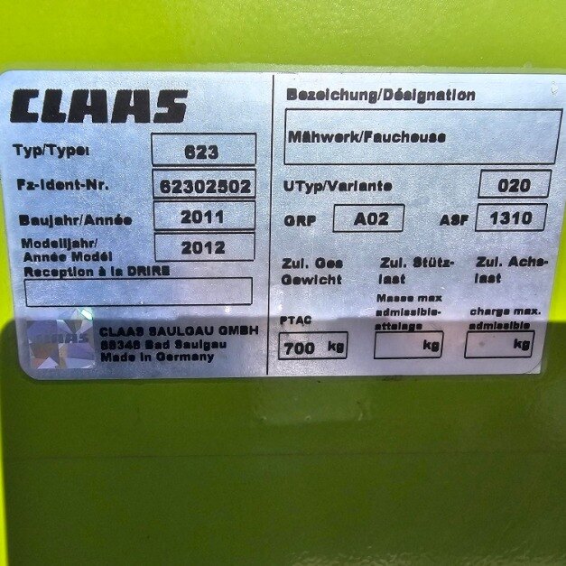 2012 CLAAS Disco 3100