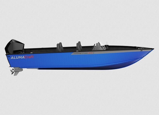 2025 Alumacraft Competitor 205X Side Console Azure Blue