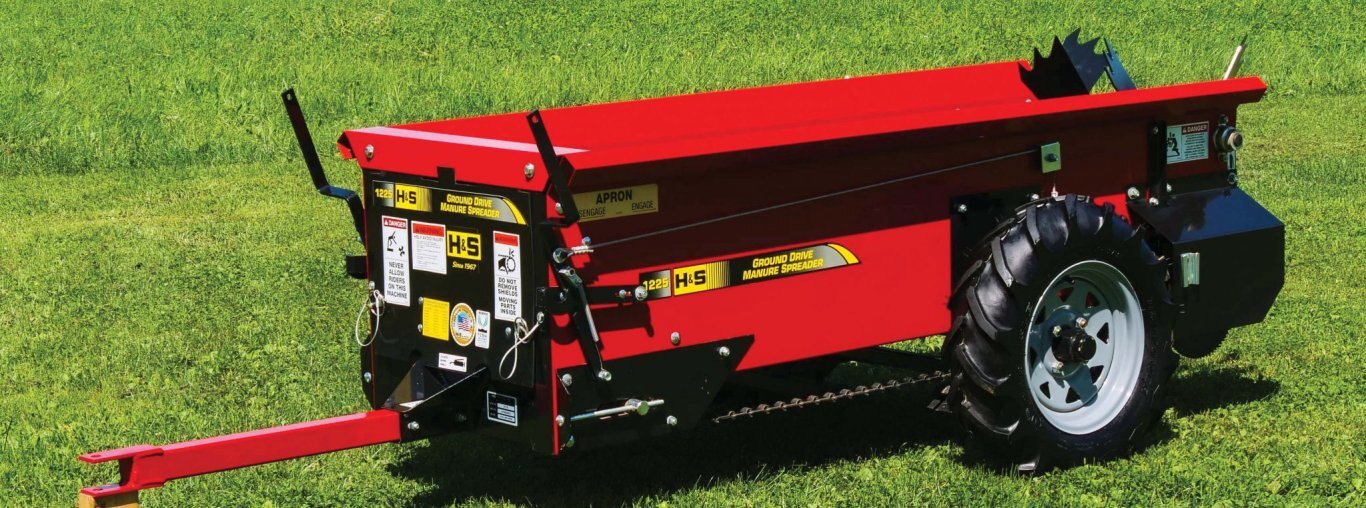H&S S1225 11.22 Cu. Ft. Struck Per ASAE S324.2 Ground Drive Manure Spreader