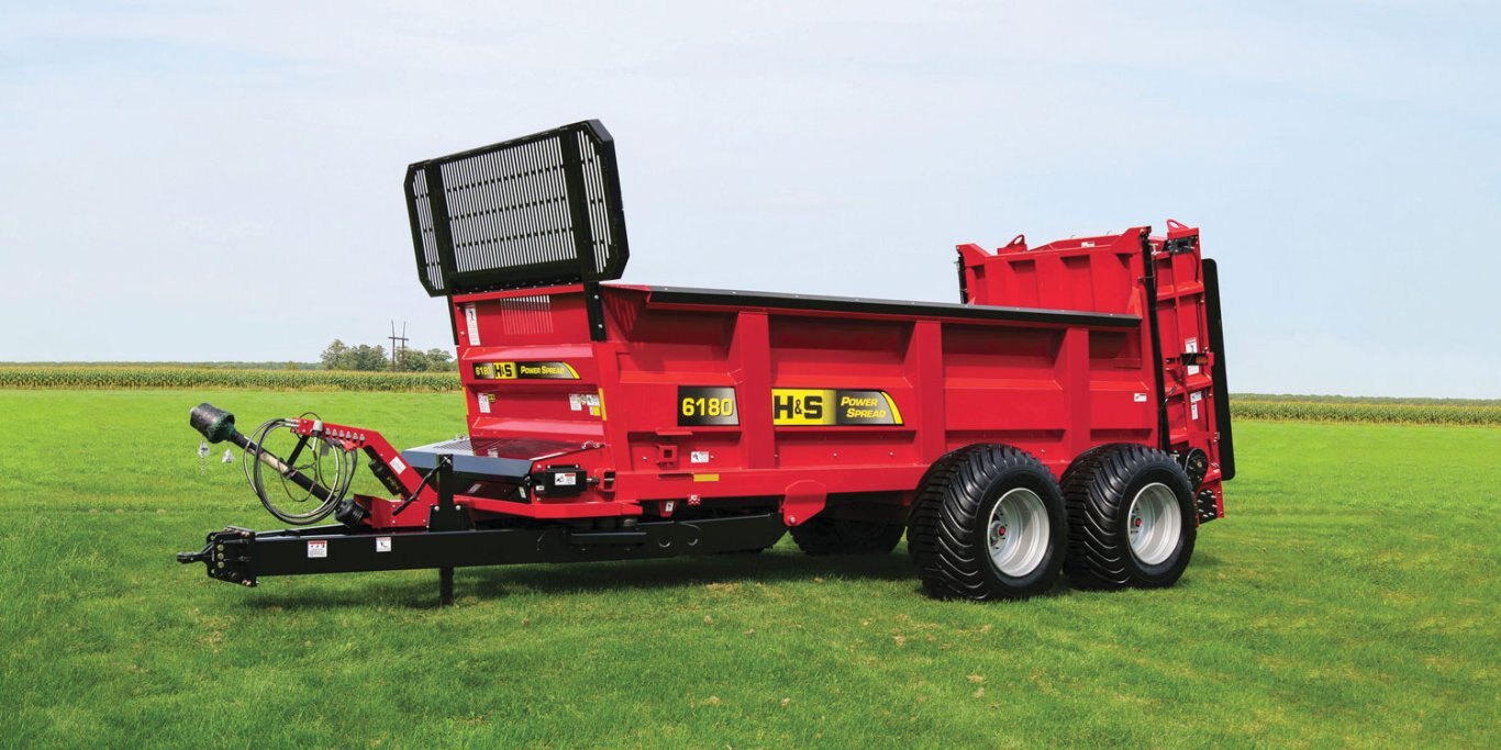 H&S PS6180 578 Cu. Ft. Struck Per ASAE S324.2 PowerSpread Manure Spreader