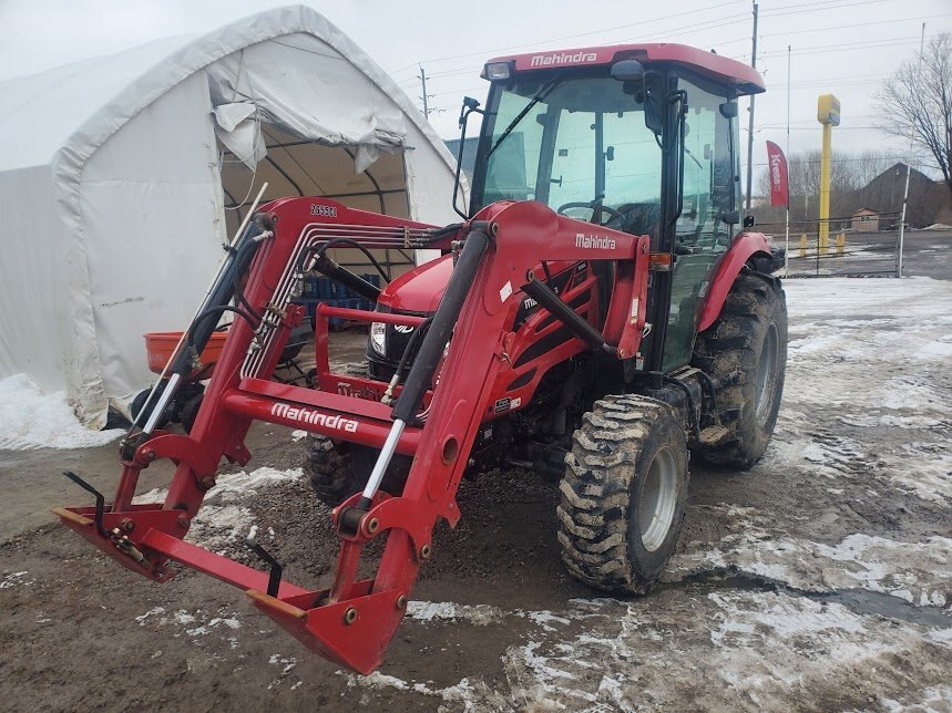 2019 Mahindra 2655 with cab, loader, & front snowblower