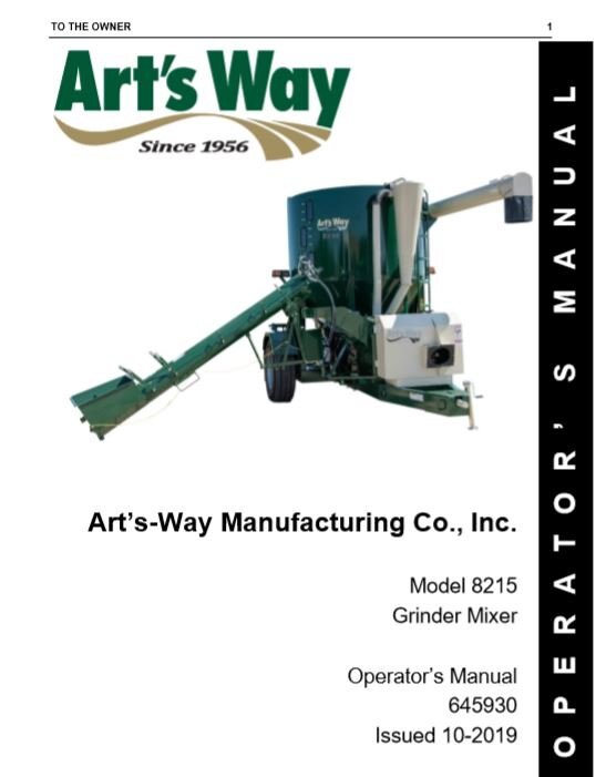 Art's Way 8215 Grinder Mixer