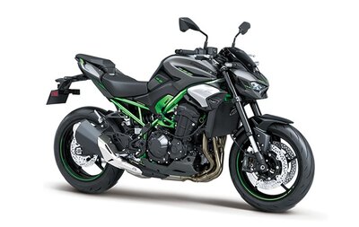 2025 Kawasaki Z900 Met. Matte Graphene Steel Gray / Met. Flat Spark Black / Candy Flat Blazed Green