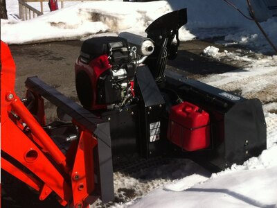 Bercomac Snowblower 54 Premium Snowblower for tractors equipped with Skid Steer style attach