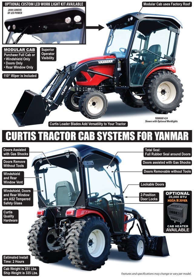 curtis|Yanmar 424 MODULAR ALL-GLASS CAB SYSTEM