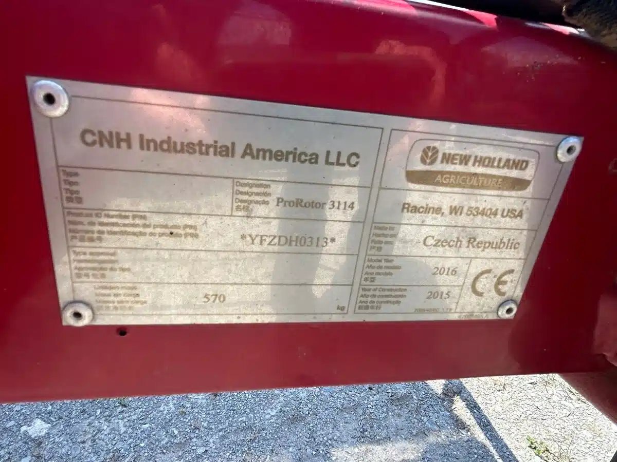 2016 New Holland PROROTOR 3114
