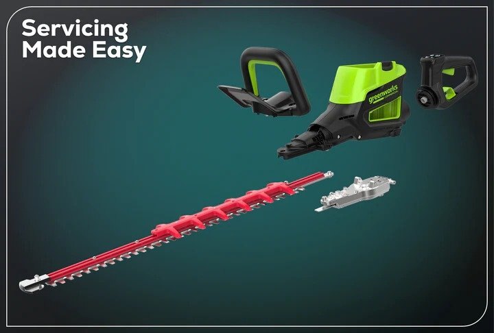 Greenworks Optimus 82V 24 Hedge Trimmer with (1) 2.5Ah Battery and Dual Port Charger | HT241 25DP