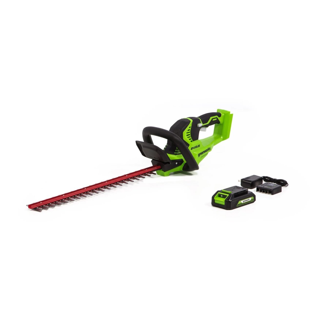 Greenworks 24-Volt 22 Hedge Trimmer with Battery and Charger | 24H20