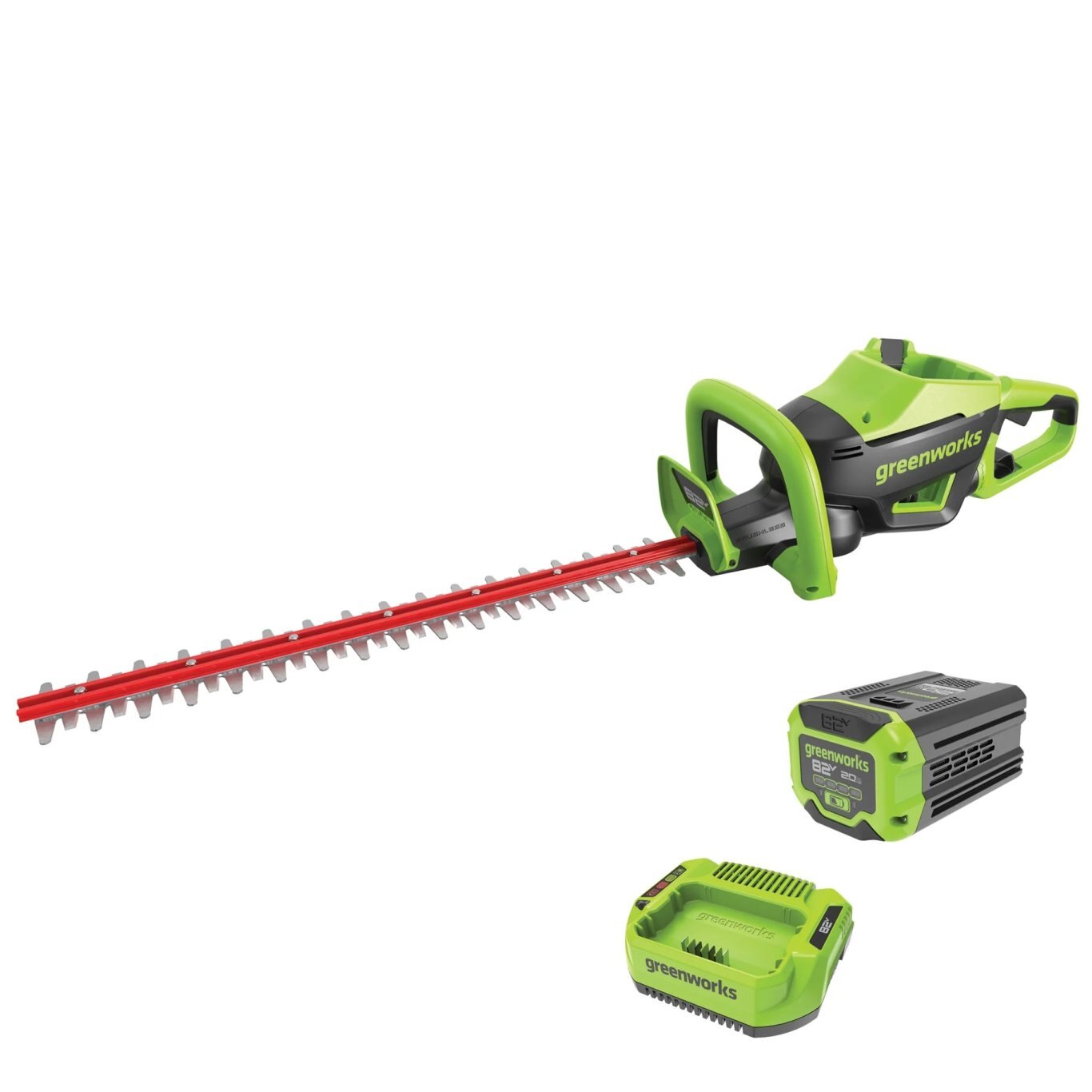 Greenworks 82V 24 Hedge Trimmer with 2Ah Battery and Single Port Charger | HT82210