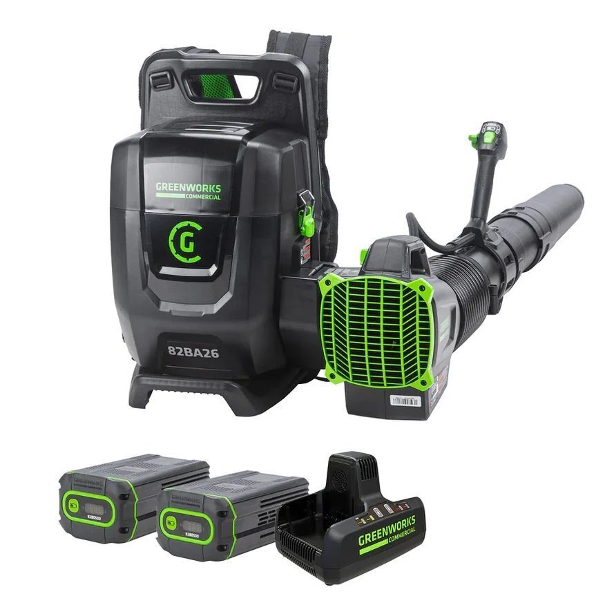 Greenworks 82V Dual Port Backpack Blower with Two 5Ah Batteries and Dual Port Charger | 82BA26-52DP