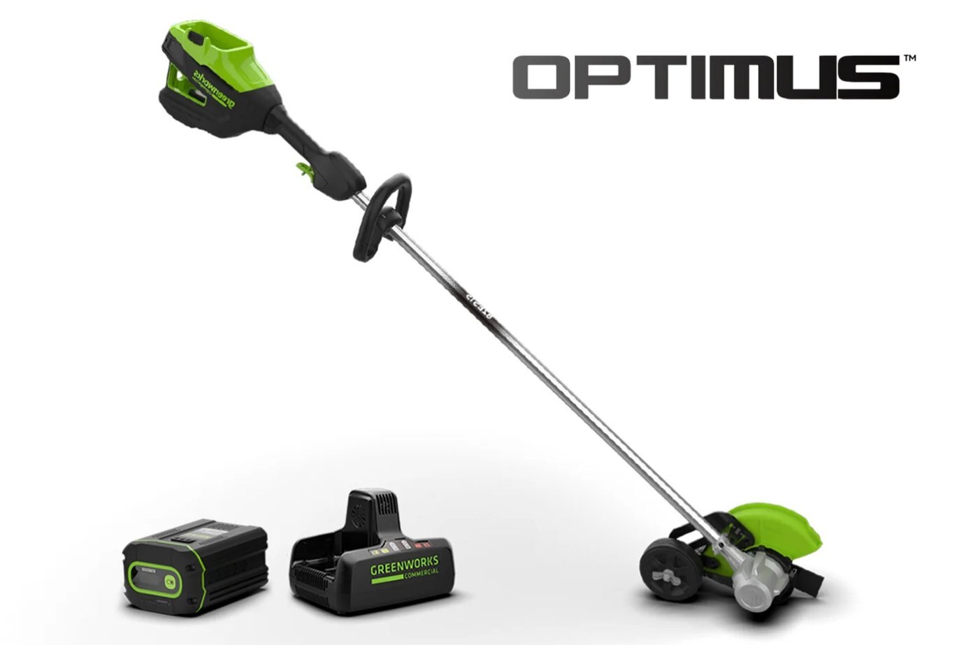 Greenworks Optimus 82V Straight Shaft Edger with (1) 8Ah Batteries and Dual Port Charger | ES161-4DP