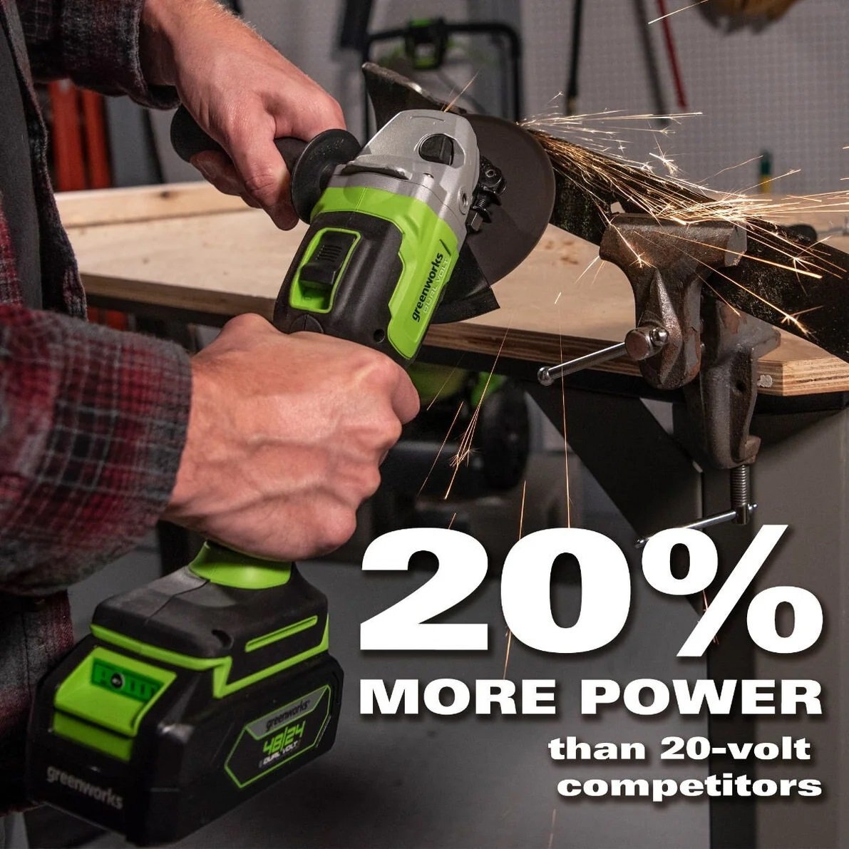 Greenworks 48V/24V Dual Volt 4 1/2 Angle Grinder Tool Only | 24AG22