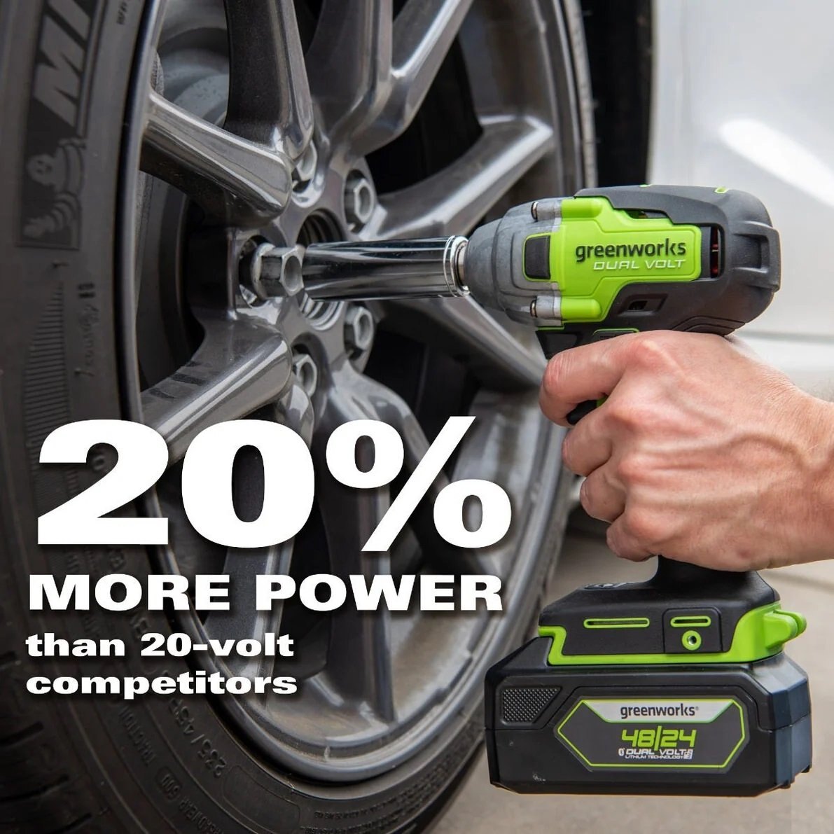 Greenworks 48V/24V Dual Volt 1/2 Impact Wrench Tool Only | 24IW1