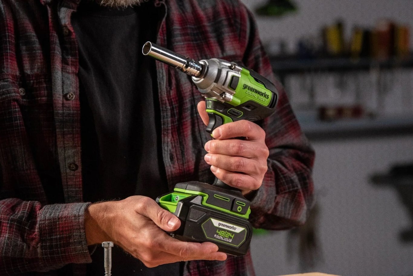 Greenworks 48V/24V Dual Volt 1/2 Impact Wrench Tool Only | 24IW1