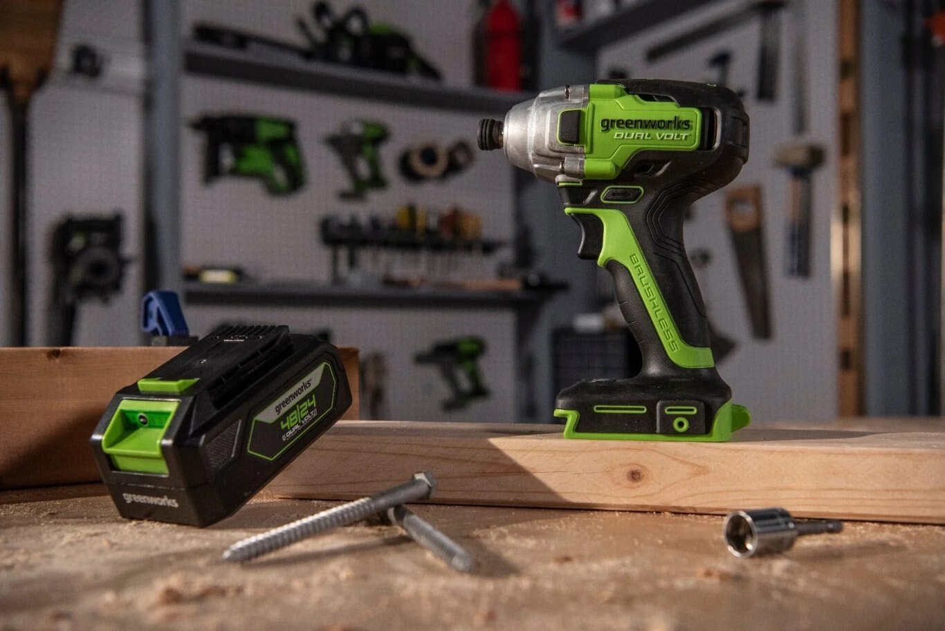 Greenworks 48V/24V Dual Volt 1/4 Impact Driver Tool Only | 24BID6