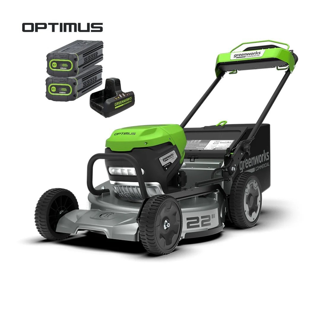 Greenworks Optimus 82V 22” Self-propelled Mower With (2) 8 Ah Batteries And Dual Port Charger | LM221S-82DP