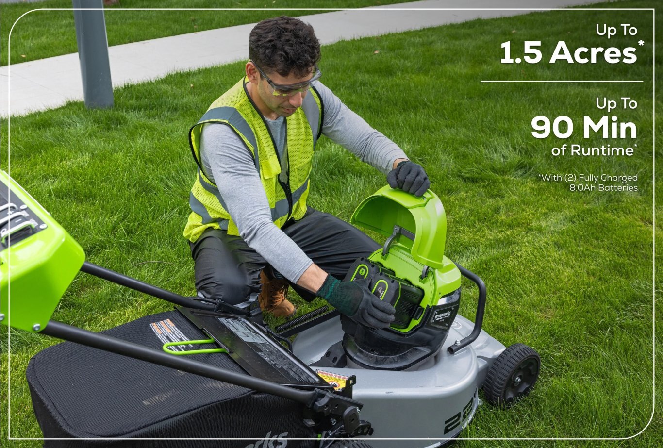 Greenworks Optimus 82V 22” Self propelled Mower With (2) 8 Ah Batteries And Dual Port Charger | LM221S 82DP